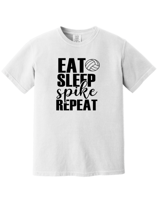 Eat sleep repeat volleyball tee